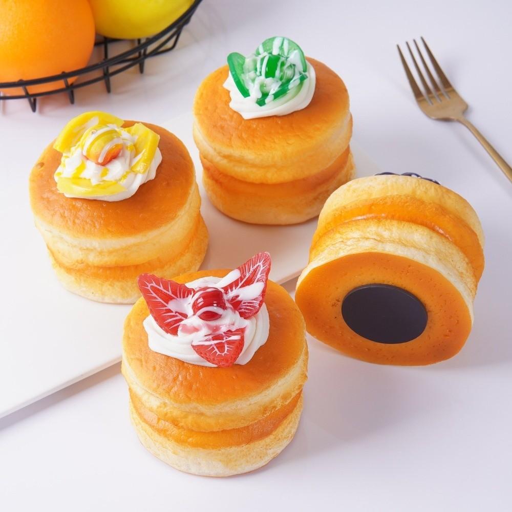 Rebound Cake Squeeze Toy Cartoon Mochi Squish Foam Toy New Refrigerator Magnets For Stress Relief