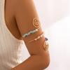 African tribal wind crushed stone arm chain arm ring beaded spiral line bracelet retro open arm bracelet