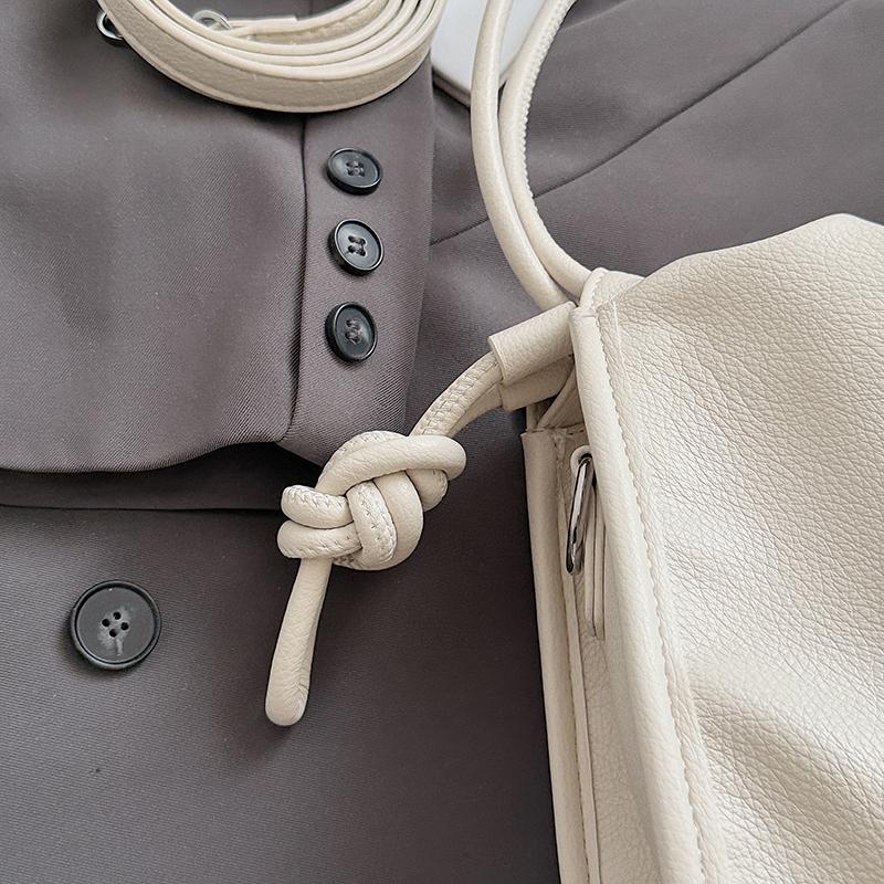Faux-Leder-Knotenhenkel Schultertasche für Damen Mode Crossbody Handtasche Lässiger Alltagsgebrauch