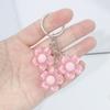 Resin Cherry Blossom Keychain Flower Pendant Backpack Decoration Accessories Couple Family Keychain Pendant