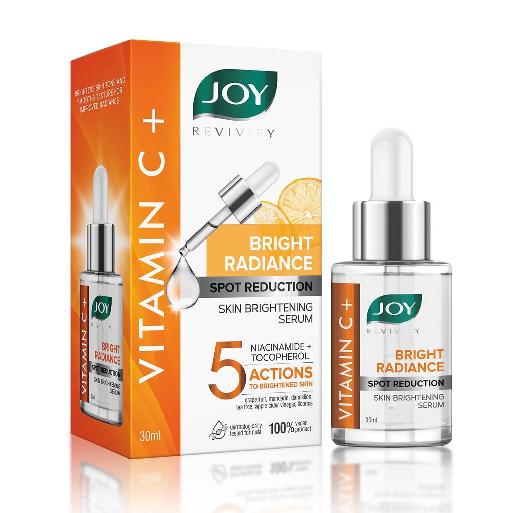 JOY סרום ויטמין C לפנים Bright Radiance 30 מ"ל חבילה של 1 להבהרת העור והפחתת כתמים כהים