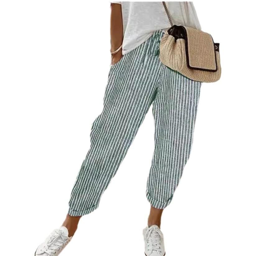 Summer Casual Loose Pants With Drawstring For Women Comfort Fit