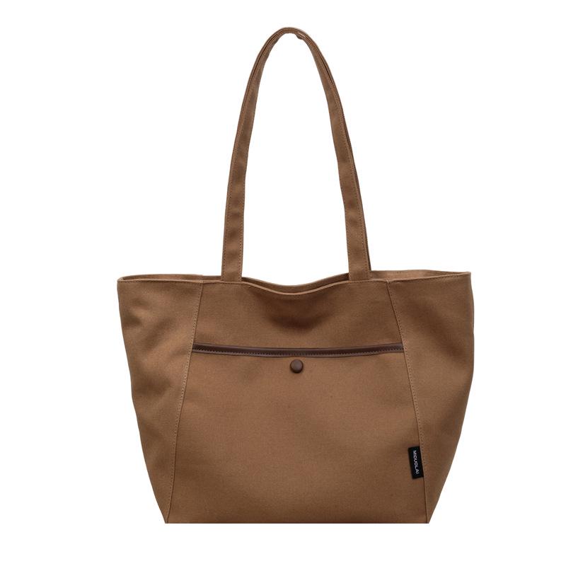 2026 Artistic Youth Canvas Shoulder Tote: Large Capacity, Versatile, Casual Bag for Students and Women