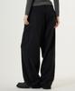 UNKNOWN PLANET Single-Pleat Wide Brushed Cotton Pants Black