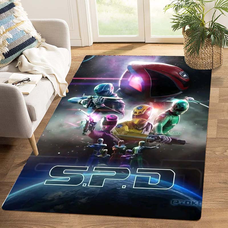Super Sentai Print Rug, Bedroom, Living Room, Bathroom Mat, Non-slip and Stain-resistant Home Decor.