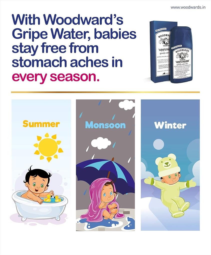 Woodwards Gripe Water Ayurvedische Vloeibare Formulering Pak van 2 voor Doorkomende Tandjes Baby's Milde Spijsverteringsondersteuning Verlichting 200ml