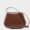 2026 New Apricot Genuine Leather Women Saddle Bag Fashi Vintage Trend Cow Leather Crossbody Bags Female Premium Shoulder Bags