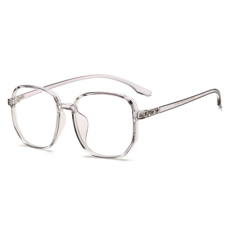 Transparent Gray Oval Nearsighted Glasses Ultralight  Steel Wire Leg Prescription Eyeglasses Diopter 0 -0.5 -1.0 To -6.0