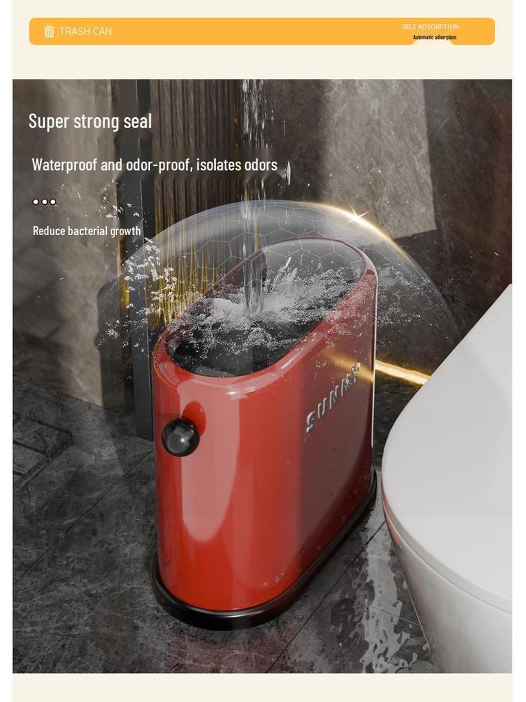 New Dopamine Press-Type Multifunctional Trash Can for Bathroom and Living Room