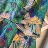 Artistic Retro Plus-Size Short-Sleeve Mid-Length Dress