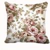 Floral Rose Pattern Pillowcase ,Sofa Bedroom Cushion Cover, Single-Sided Printing, Without Pillow Core Short Plush Material