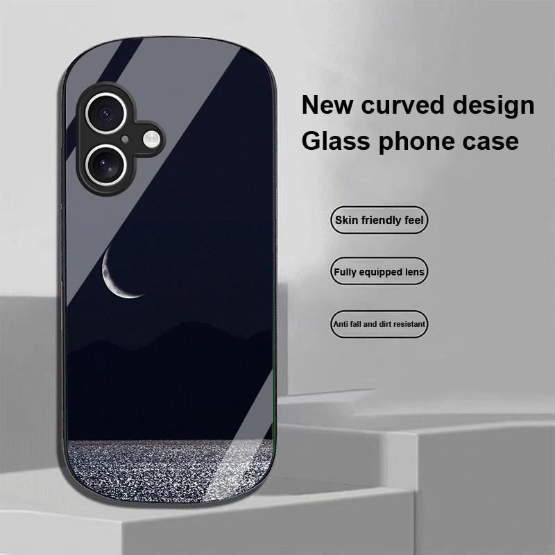 Space Planet For Apple IPhone 16 11 13 15 14 Pro Max 12 Mini 7 8 Plus XR X XS Elliptical Shaped Tempered Glass Phone Case