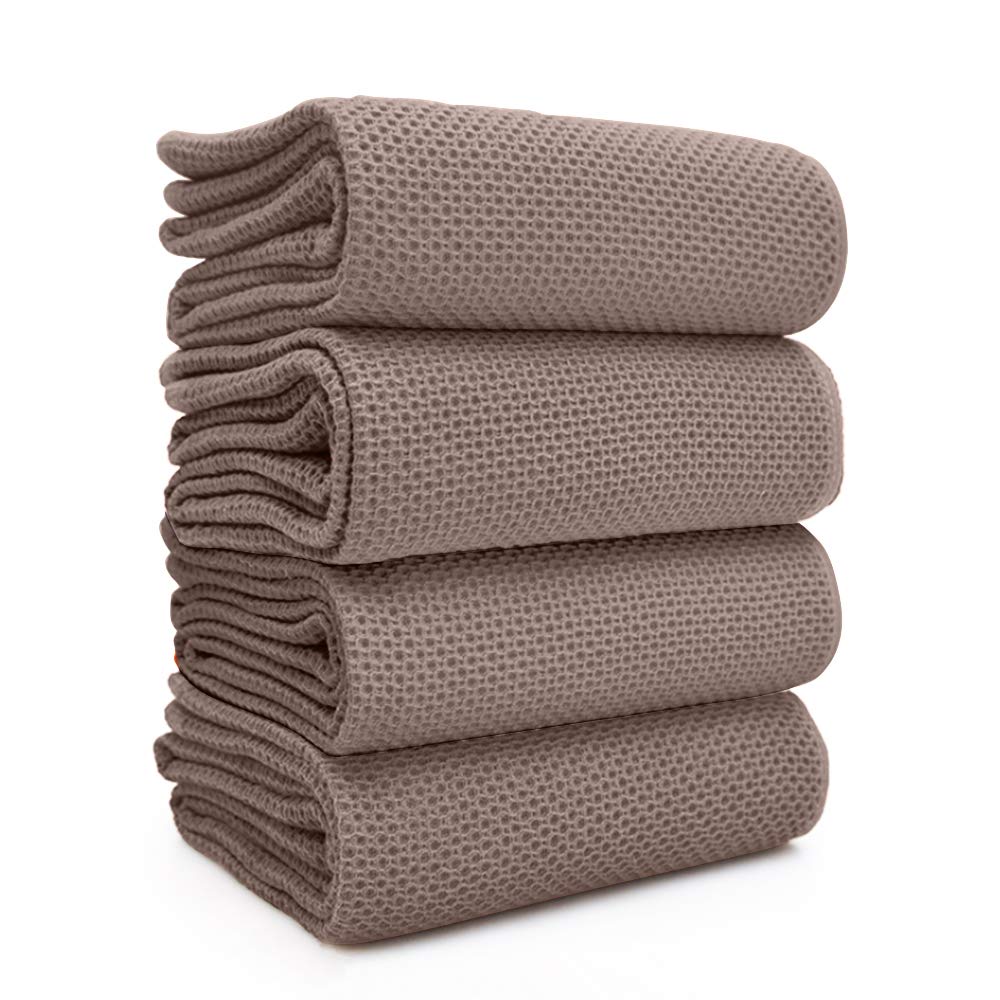 Pack of 4 Highly Absorbent Dishcloths with Kitchen Hand Nordic Kitchen Bathroom Waffle Strings, Cloths, Towels, Odor-Resistant, Style, Hygienic,