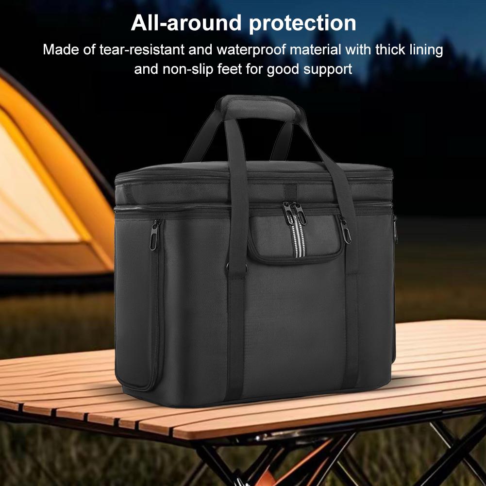 Carrying Case Travel Storage Bag Waterproof Protective Case Dustproof Anti-drop for Ecoflow Delta 3 Plus/Solar Generator Delta 2