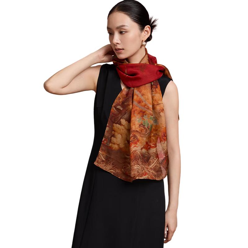 

Luxury 100% Mulberry Silk Scarf Shawl 180cm*52cm