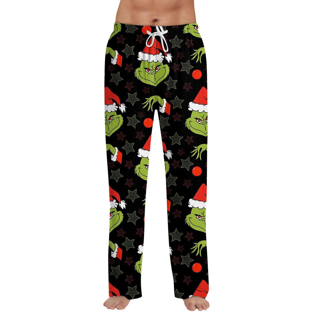 Men's Allover Printed Home Pants Sleeping Pajama Pants Long Pants Pajama Pants Yoga Pants