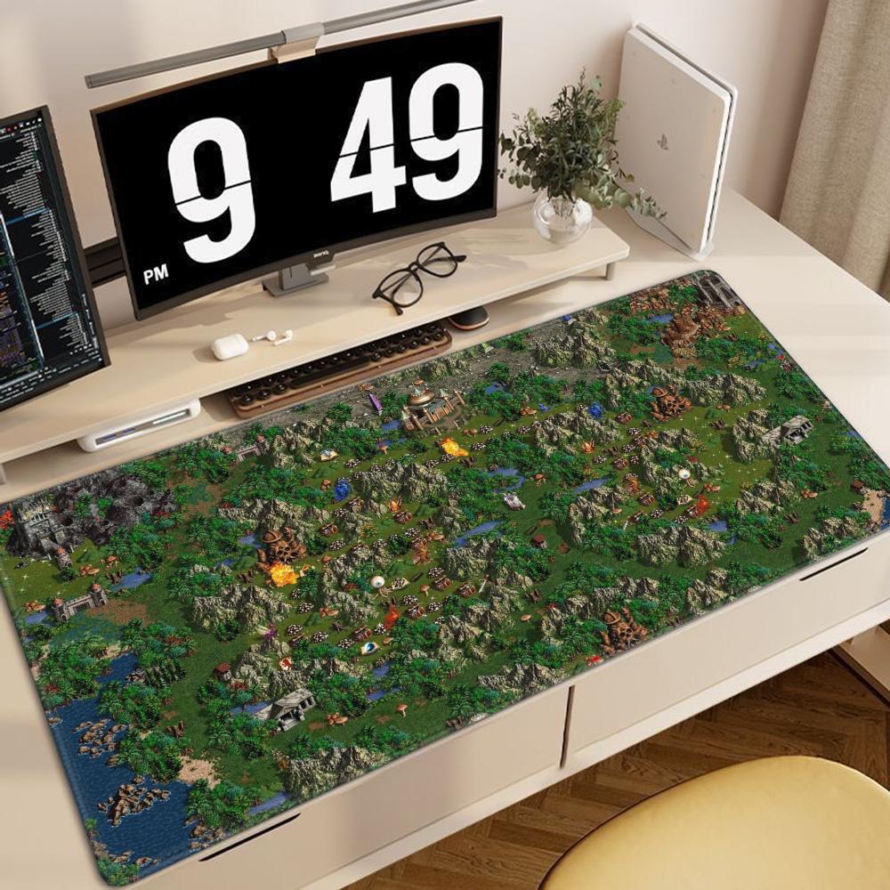 Heroes of Might and Magic Tappetino per Mouse con Mappa XXL Gomma Antiscivolo Tappetini per Mouse Tastiera Accessori da Gioco Tappetino Mouse xmm