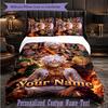 Personalized 3Pcs Bedding SetOne Piece Custom Text Duvet Cover Pillowcase Set Bedroom Gift