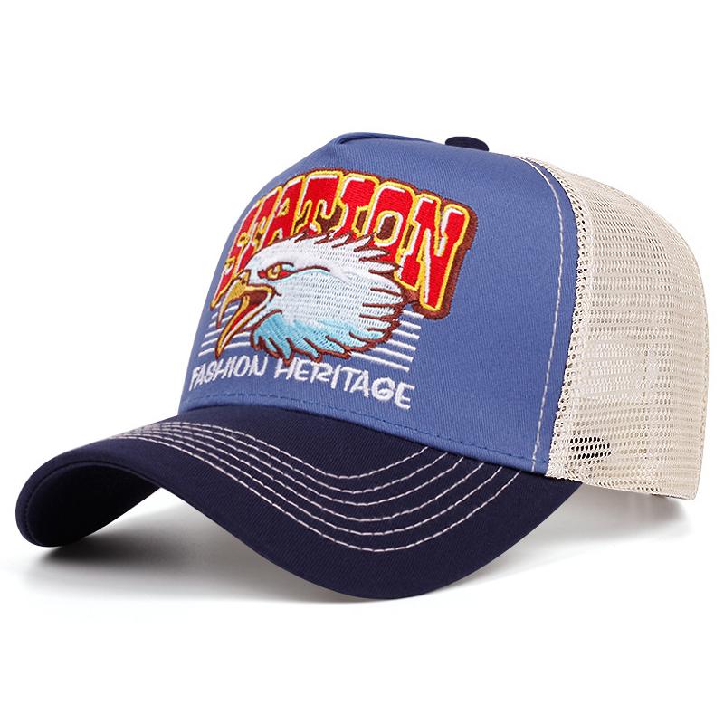 

New Station Eagle Head Truck Hat Street Hiphop Hat Outdoor Skateboarding Sunshade Baseball Hat Mesh Hat Unisex