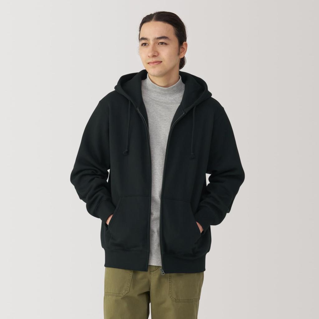 MUJI Sweatshirt Full Zip Parka AB1NQA4A Black S Men's Men's Men's