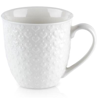 Large Ceramic Mug for Drinking Beverages Coffee Tea Herbs White 580 Ml
