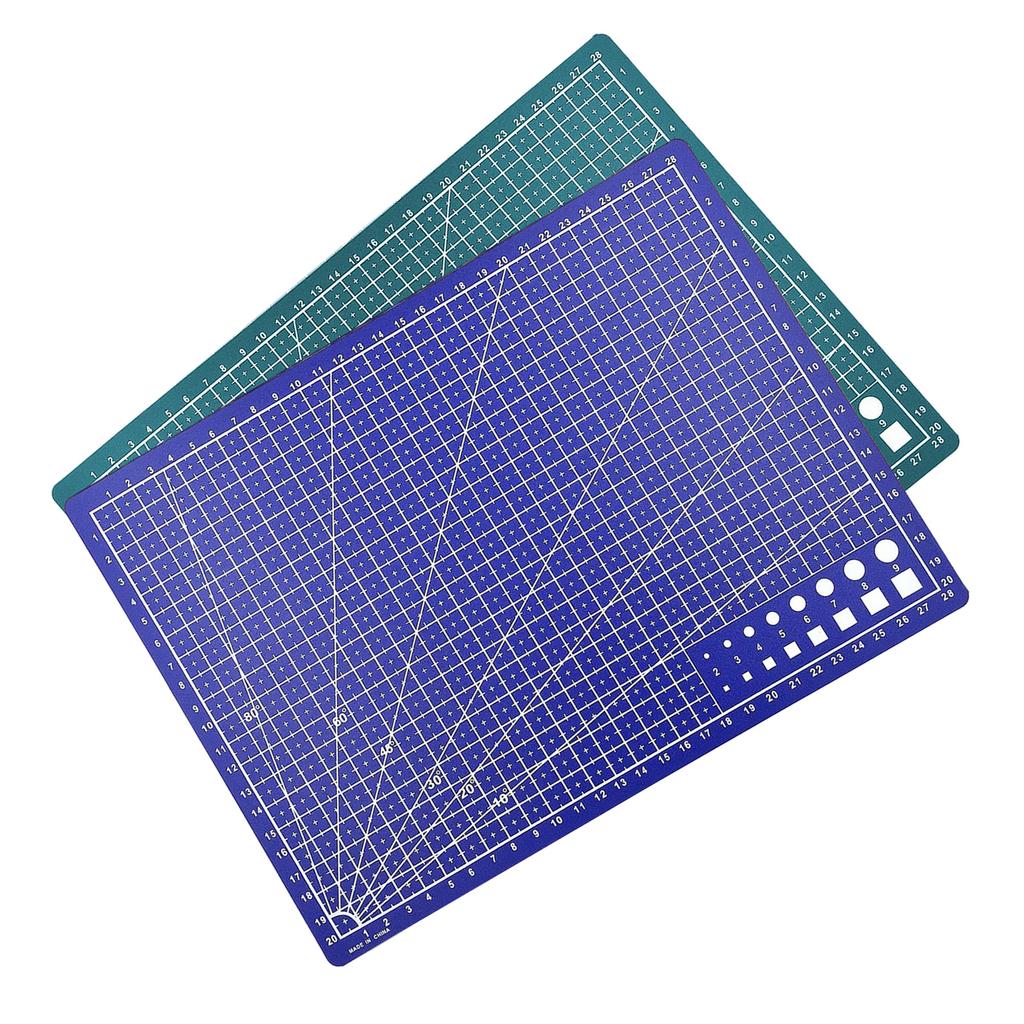 A4 Cutting Mat Single Sided Cutting Board Cut Pad DIY Tool with Clear Grid Lines Angles for Scrapbooking Art and Craft