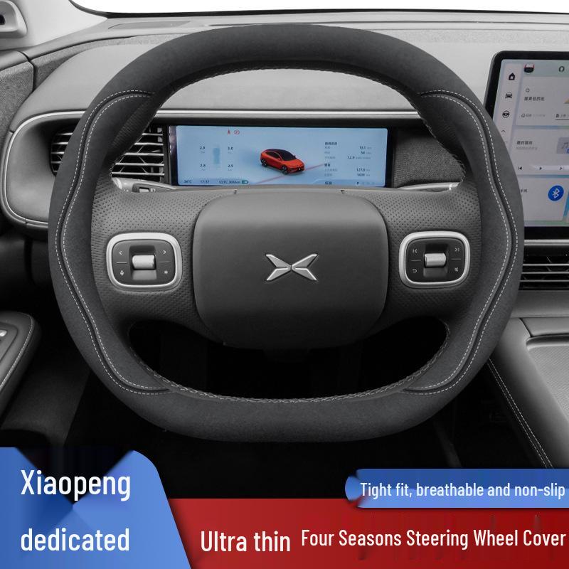 Xiaopeng G6 Steering Wheel Cover: Fits 24 Models, Compatible with X9, P7, P5, M03, G9, G3, Suede, No Sewing Needed