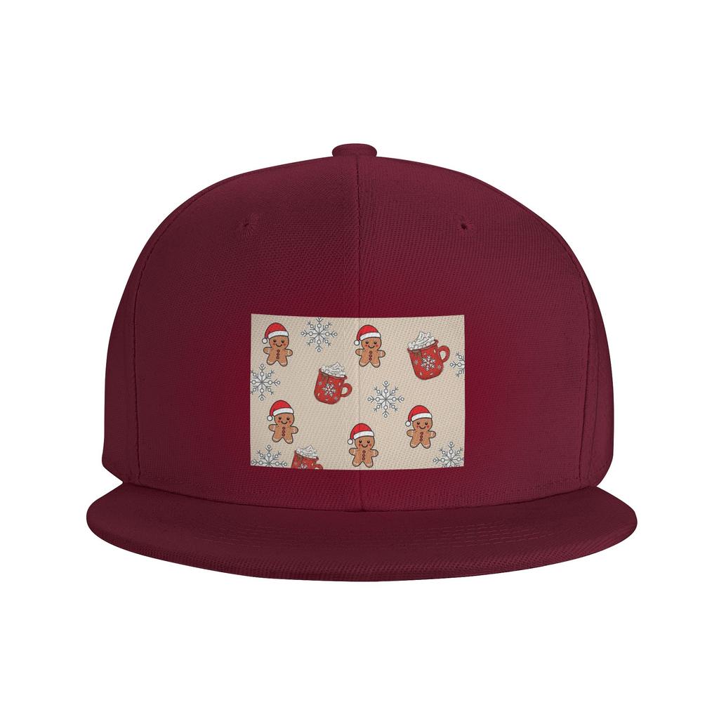 Merry Christmas Tree And Gingerbread Unisex Baseball Caps Snapback Baseball Hats Casual Casquette Outdoor for Unisexs And Womens