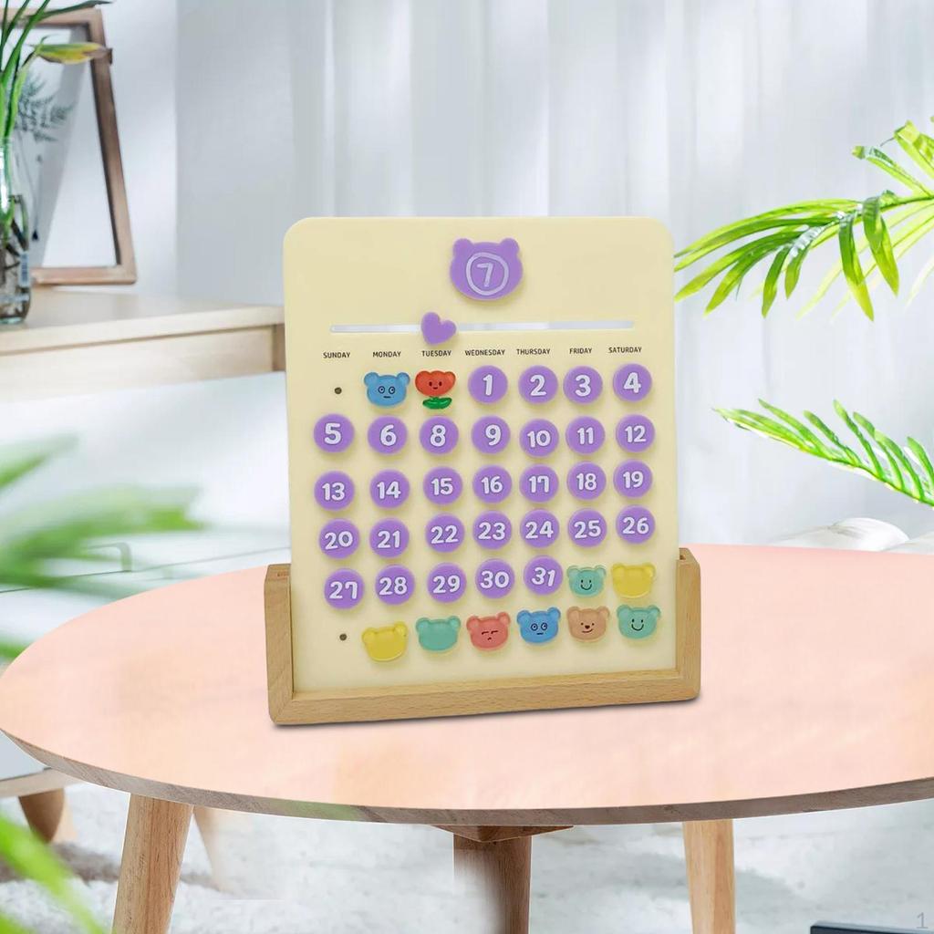 Calendar Educational Toys Room Decoration Learn Months Weeks and Days for Desktop Ornaments