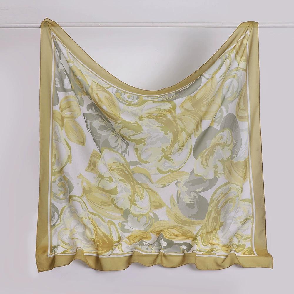New Malaysian-Style Headscarf For Women 110Cm Square Scarf Versatile Printed Decorative Sun Protection Shawl Summer Bandana Wrap