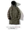 Men's Winter Hooded Mid-length Cotton-padded Jacket - Thick, Loose-fit Outerwear.
