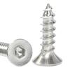 Grade 8.8 Nickel-Plated Countersunk Flat Head Hexagon Socket Self-Tapping Screws M2-M6.