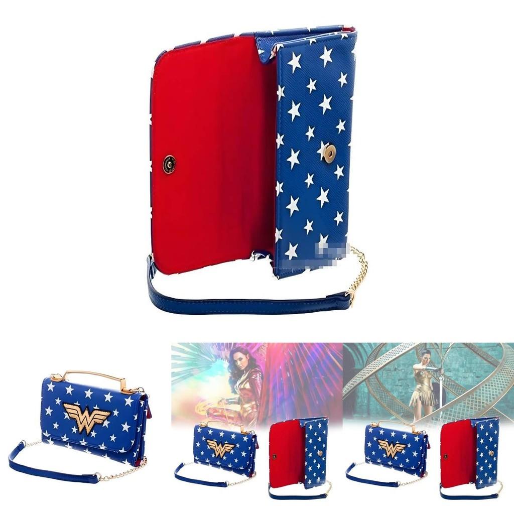 Wonder Woman Pu Leather Crossbody Bag With Metal Chain For Women Travel