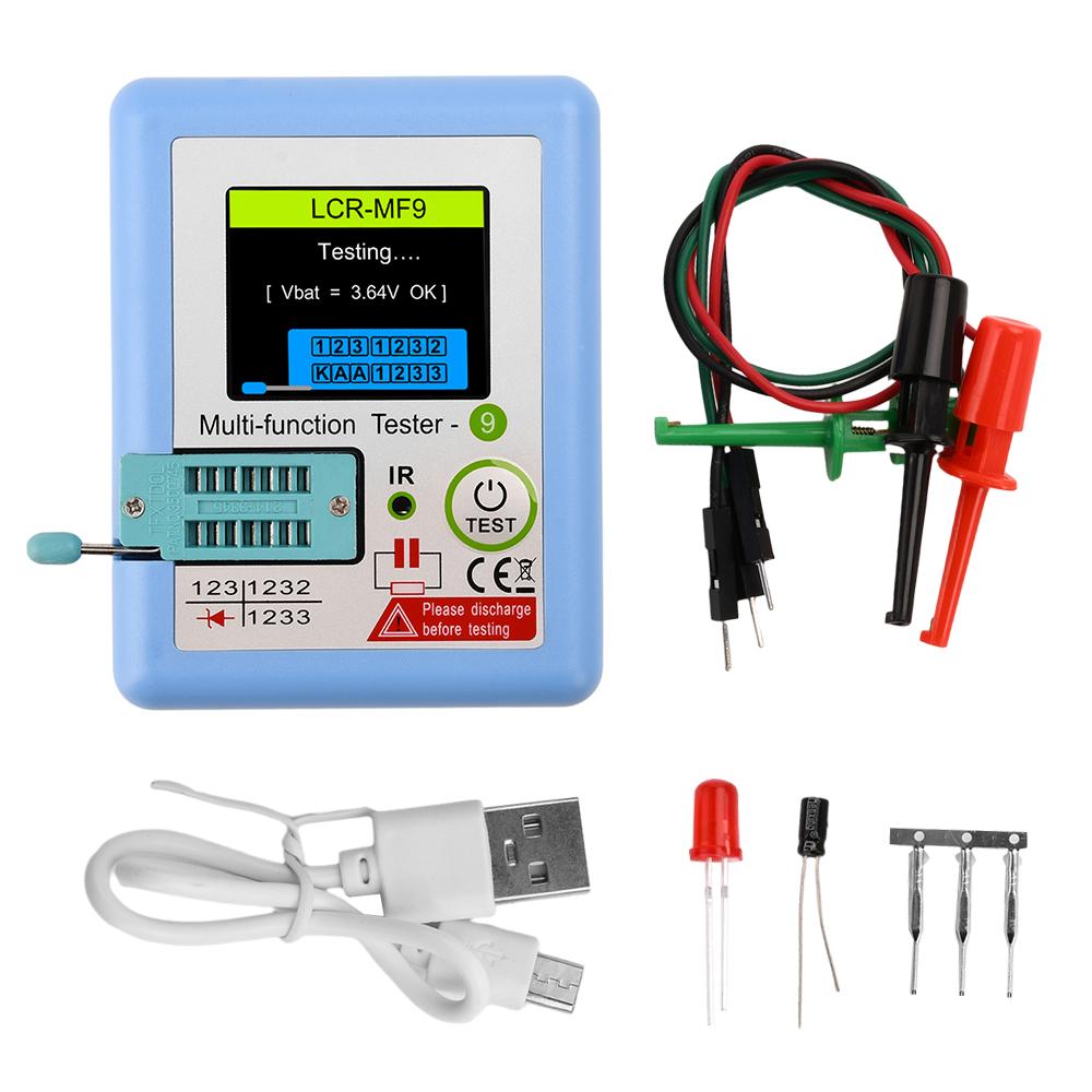 

LCR-MF9 New Transistor Tester TFT Diode Triode Capacitance Meter LCR ESR Meter NPN PNP MOSFET IR Multifunction Tester Multimeter