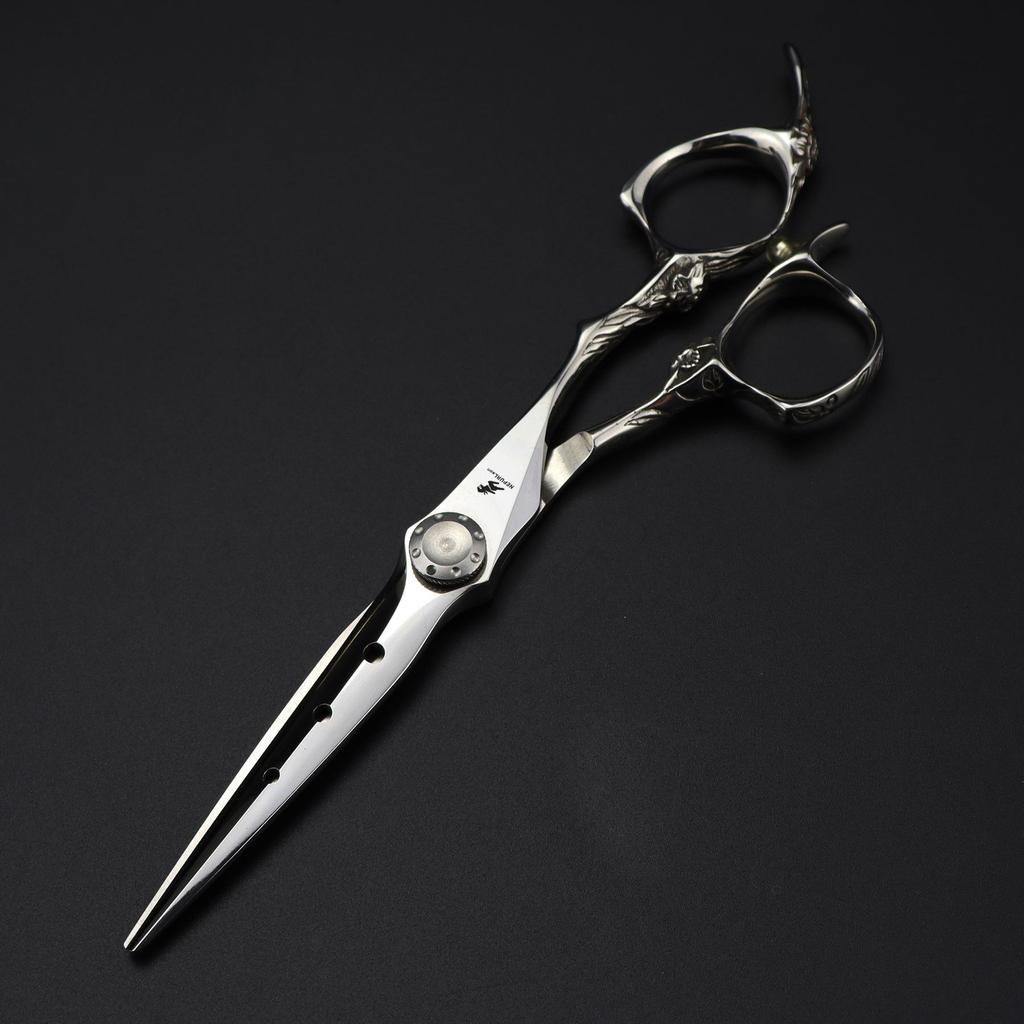 6.0" Floral Bright Napson Hairdressing Scissors - Straight, Bangs, Thinning Shears for Stylists