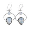 Milky Opal Gemstone 925 Sterling Silver Jewelry Handmade Earrings 2.2" For Gift EE-80-14