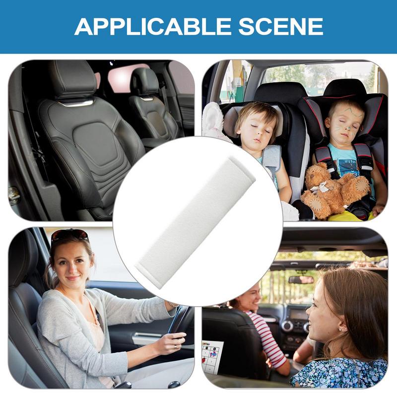 2pcs Car Seat Belt Shoulder Guard Car Extended Safety Belt Long-distance Anti-strangulation Cover Soft Four Seasons Universal