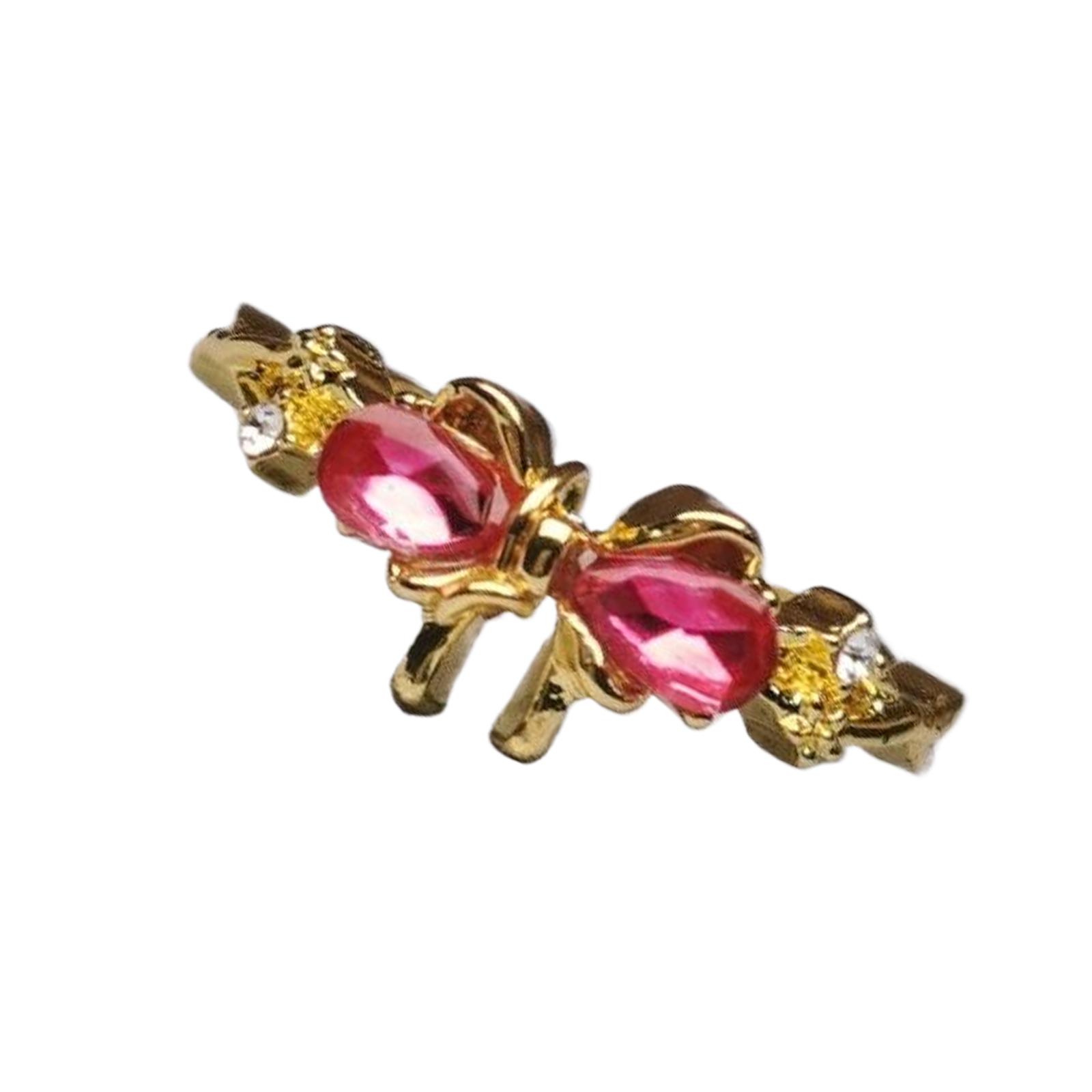 

Изящные кольца с бантом Регулируемые модные кольца Текстура сплава Подходят для повседневной носки, свиданий и особых случаев