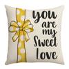 Bee Day Pillow Cartoon Spring and Summer Sofa Pillow Living Room Decoration Sunflower New Printed Pillow Cover