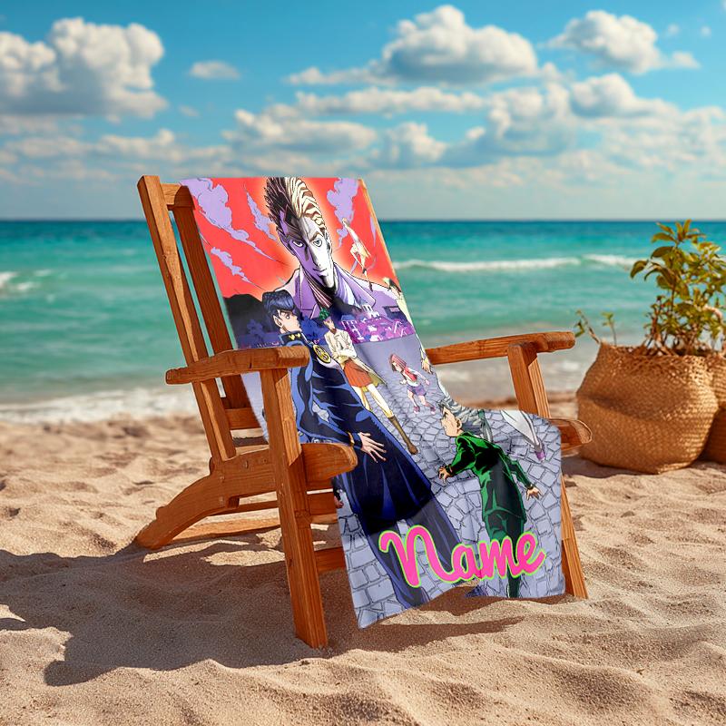Personalized Customized Proof Beach Towel with JoJo's Bizarre Adventure Pattern - Soft, Absorbent,quick-drying,perfect Swimming,camping&bathing