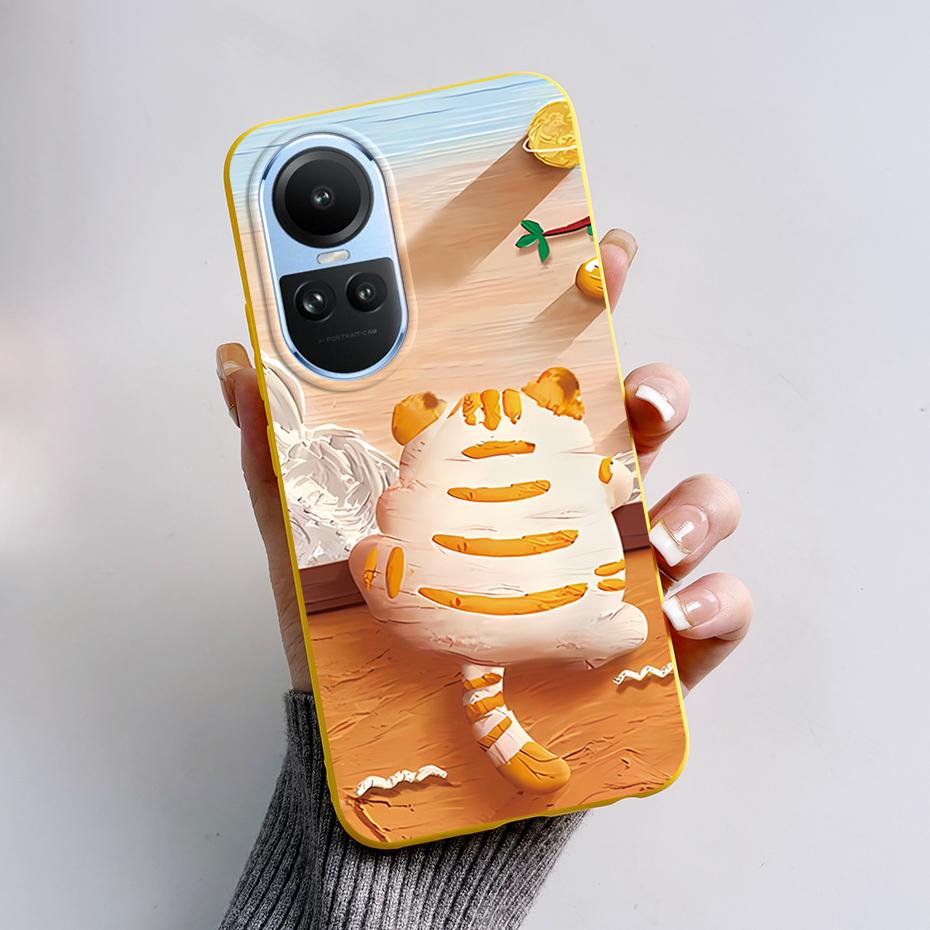 For OPPO Reno 10 5G CPH2531 Case Stylish Pattern Soft Silicone Phone Cases for Oppo Reno10 Pro Global 2023 CPH2525 Back Cover