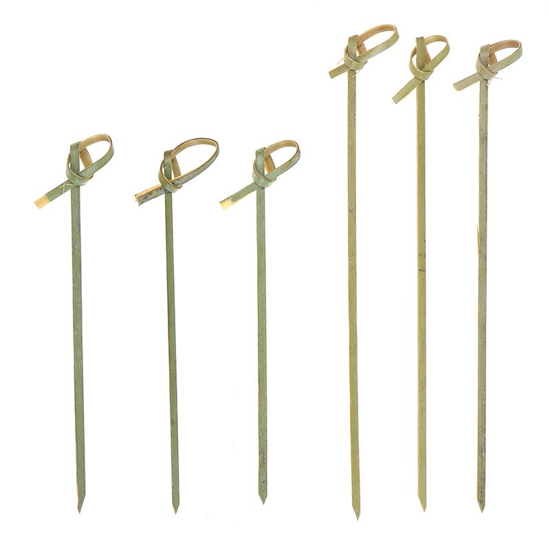 100 Pcs Bamboo Knot Skewers Cocktail Picks For Cocktail Party Snacks Sandwiches