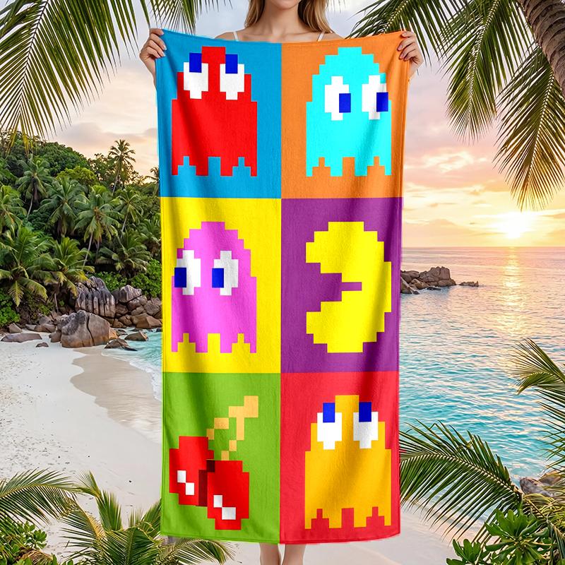 Pixel Game Fashion Beach Towel: Ideal for Summer Adventures Soft, absorbent and quick drying suitable for swimming and bathing