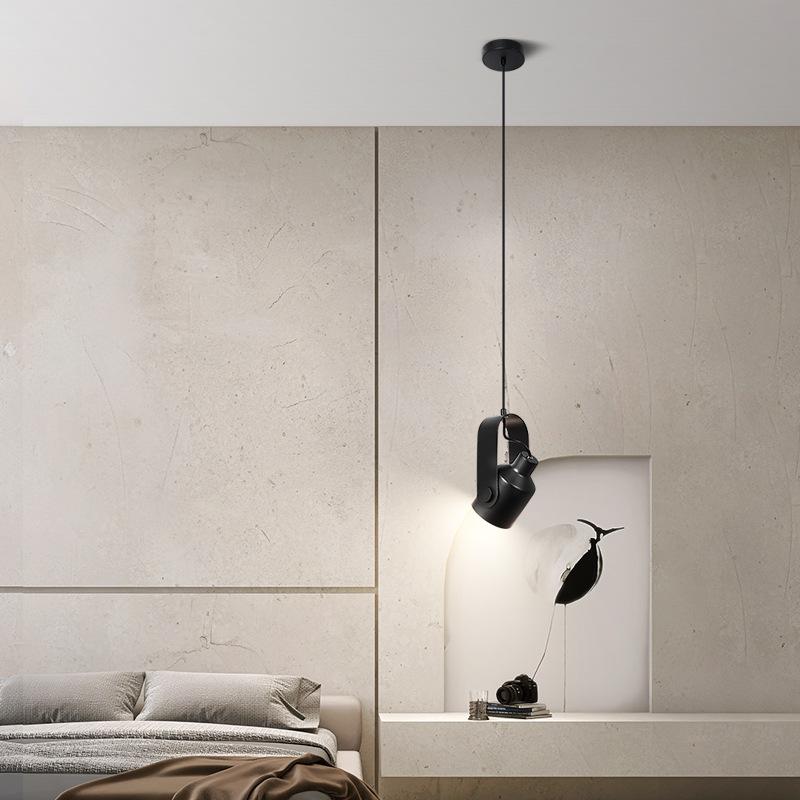 Pendant Light Nordic Black/White Iron Home Decorative Hanging Lamps For Bedroom Bedside Living Room Study Illumination Fixtures