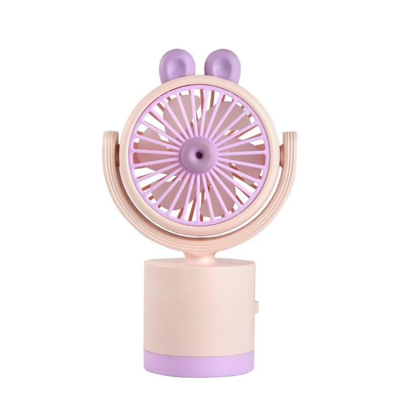 Portable Cute Macaron Color Rabbit Fan - Ideal for Students & Summer Festivals
