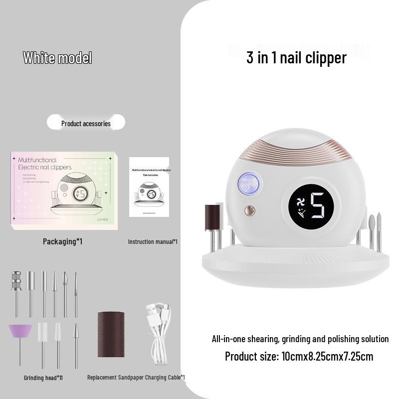 Automatic Baby Nail Clipper & File - Fast Charging 2-in-1 Household Trimmer for Children