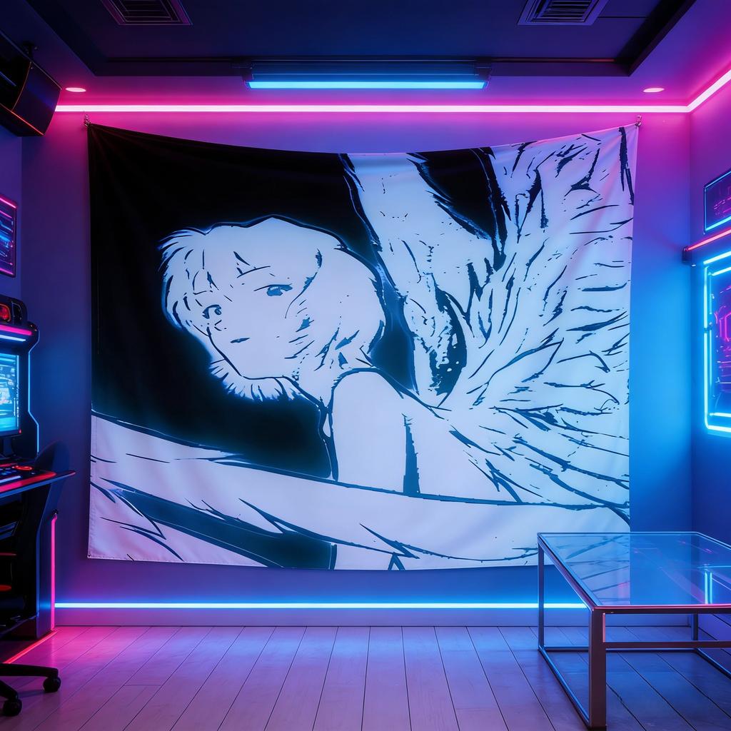 Angel Wings Gradient MultiSize Tapestry Reusable Durable High Quality Flat Print Design for Anime Theme Room Decor