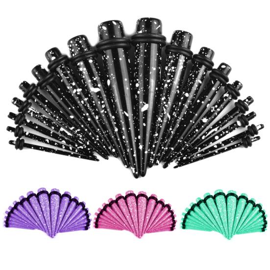 

18 шт унисекс акриловые носилки для ушей конус расширитель шип пирсинг ювелирные изделия