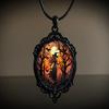 Retro Gothic Halloween Pendant Necklace