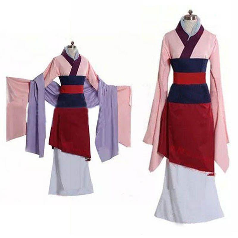 Luxuriöses Anime Mulan Traditionelles Kimono Kleid Party Cosplay Kostüm für Frauen